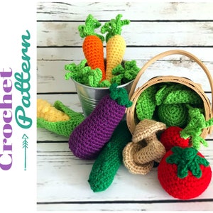 Amigurumi Pattern, Crochet Vegetables, Crochet Toy Pattern, Play Food, Crochet Pattern, Digital Download, Toddler Gift, Toys for Girls image 5