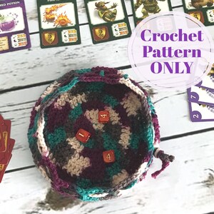 Crochet Dice Bag Pattern, D&D Dice Bag and Rolling Tray with 2 Sizes, RPG Dice Bag of Holding Pattern Digital Download ONLY image 7