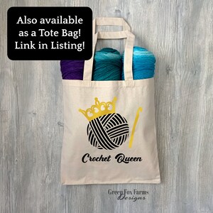 Crochet Queen Decal Holographic Sticker, Yarn Lover Gift, Laptop Decal, Holo Sticker, Yarn Ball Decal, Crocheter Gift image 7
