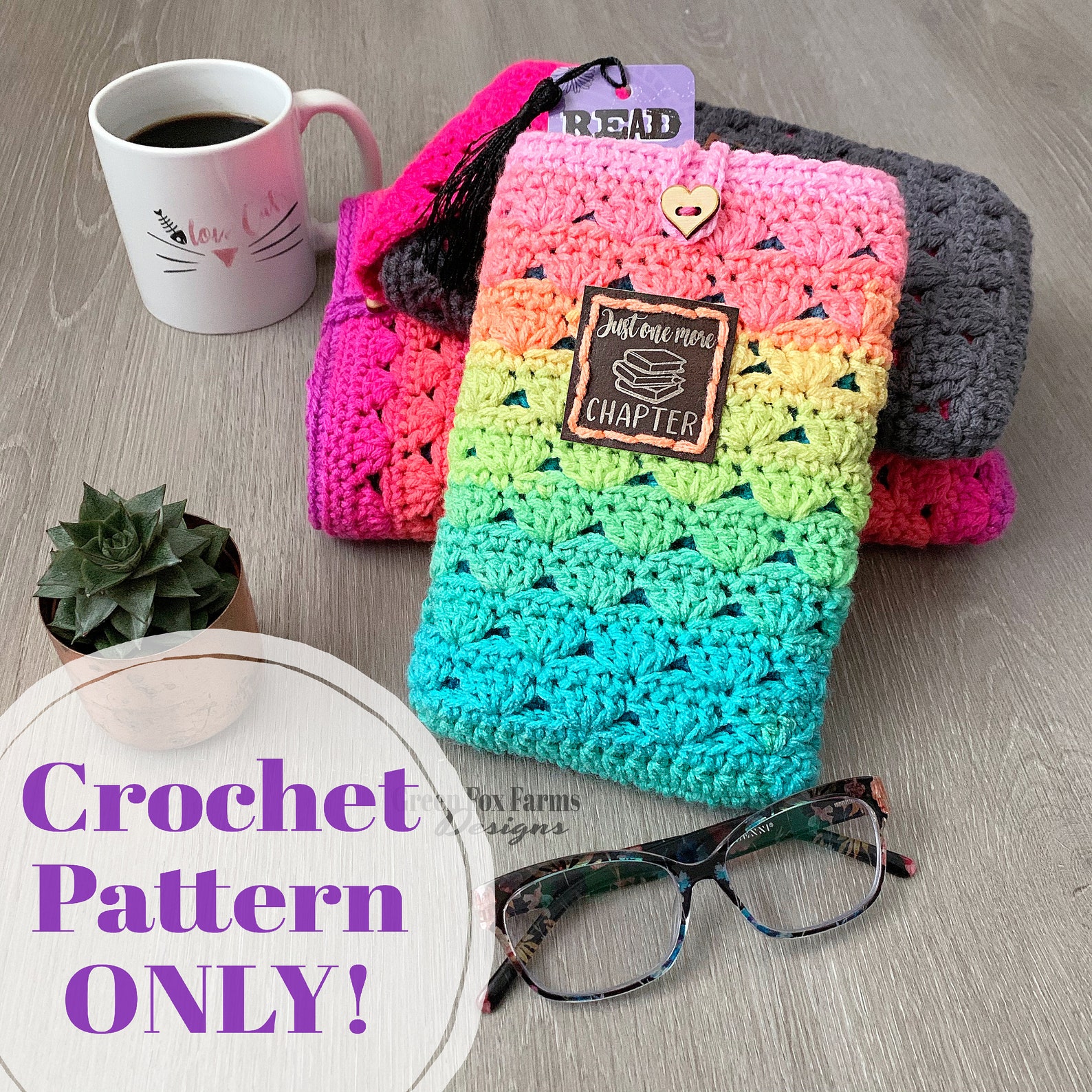 Padded Book Sleeve Crochet Pattern Crochet iPad Sleeve Book Etsy
