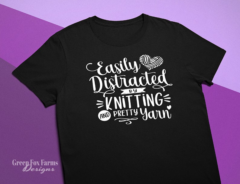 Easily Distracted by Crochet Graphic Tee, Funny Yarn Lover T-shirt for Knitter Crochet, Oversized Size XS XL 2XL 3XL 4XL 5XL Free Shipping Knitting