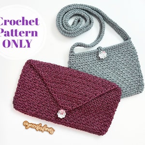 Handbag Crochet Pattern, Crochet Clutch Bag and Shoulder Bag Women's Purse Pattern, Digital Download ONLY