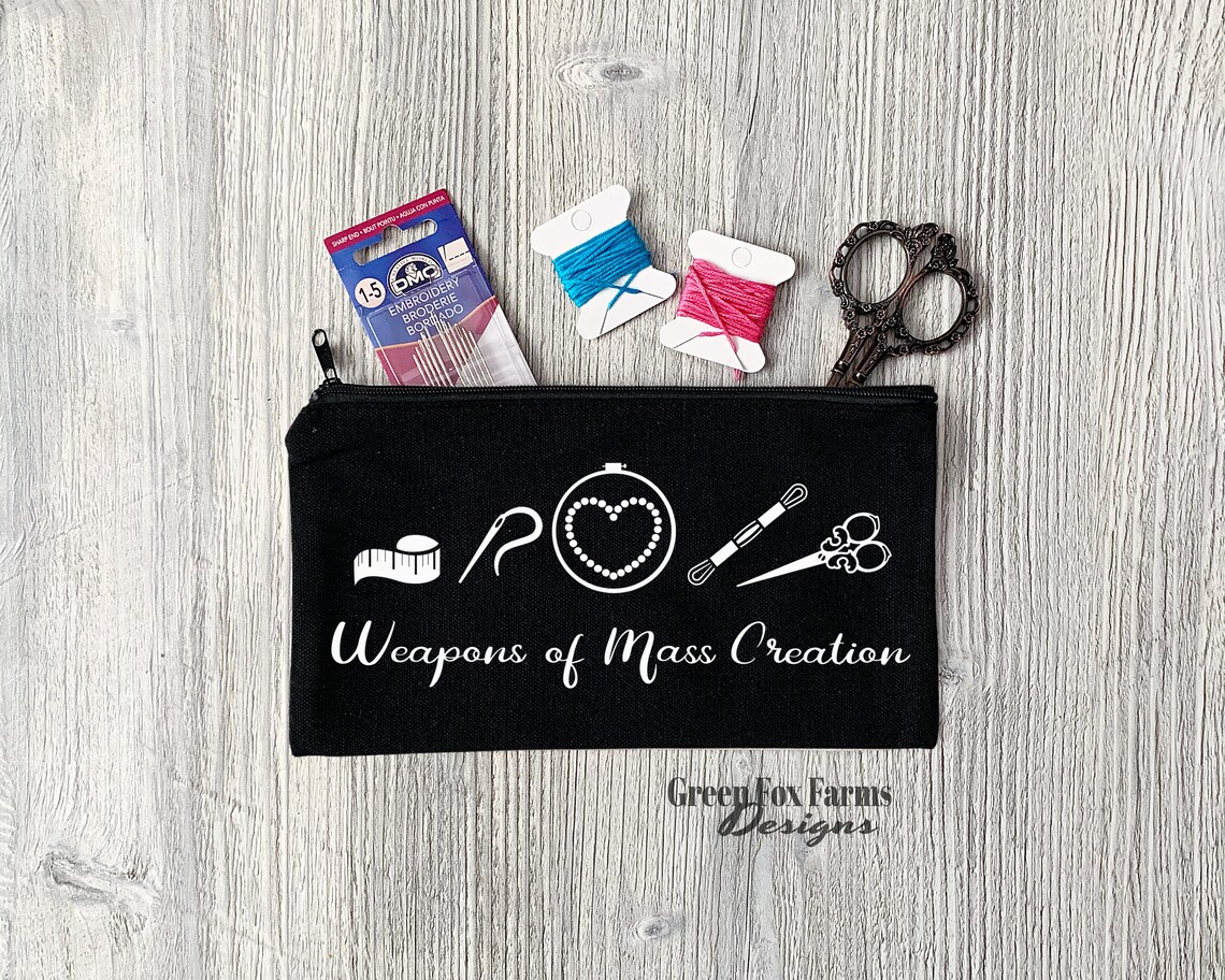 Crochet Hook Bag Knitter Notions Case Weapons of Mass Etsy