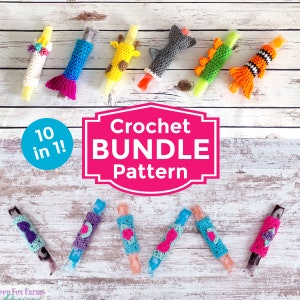PDF Popsicle Holders Pattern, Summer Crochet Pattern Set, Cute Ice Pop Cozy, Crochet Freeze Pop Patterns. Party Favor. Digital Download ONLY