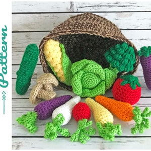 Amigurumi Pattern, Crochet Vegetables, Crochet Toy Pattern, Play Food, Crochet Pattern, Digital Download, Toddler Gift, Toys for Girls image 7