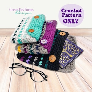 PDF Crochet Book Sleeve, Easy Crochet Pattern, Crochet iPad Case pattern, DIY Kindle Cover, Envelope Book Pouch, Digital Download ONLY