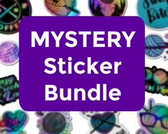 MYSTERY Yarn Lovers Vinyl Sticker Set, Aesthetic Crocheter Laptop Stickers, Mystery Decal Set