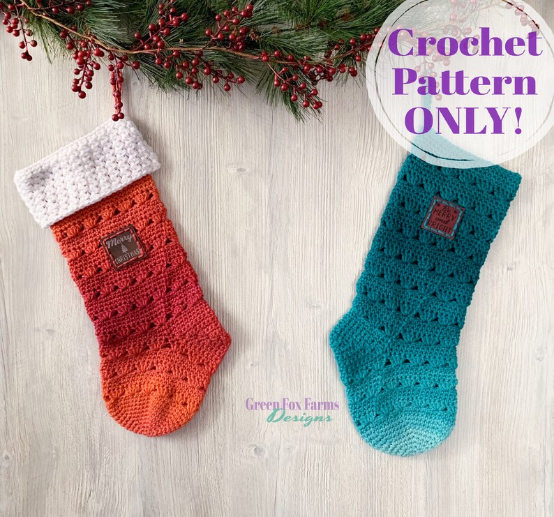 PDF Christmas Stocking Crochet Pattern, Christmas Pattern Crochet ...