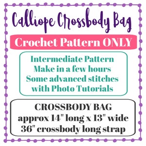 Boho Crossbody Bag Crochet Pattern Hippie Summer Purse image 3