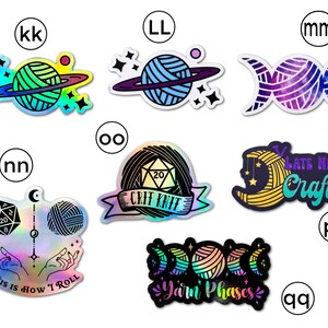 PERSONALIZED Yarn Sticker Bundle for Yarn Lover Gift & Crochet or Knitter Gifts. Choose your own decal set Bild 8