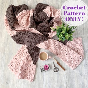 Oversized Scarves Crochet Pattern, Womens Winter Scarf, Chunky Crochet Scarf, Super Long Scarves Winter Accessories Digital Download image 4