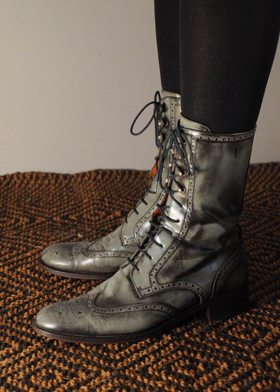 Vintage Fratelli Rosetti Stiefel geschnürt Schnürsenkel Leder Schlittschuhe Steampunk 37,5 Vintage Fratelli Rosetti Stiefel geschnürt Schnürsenkel Leder Schlittschuhe Steampunk 37,5