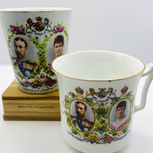 2 Royal Commemorative cups 1911 George V and Queen Mary Coronation