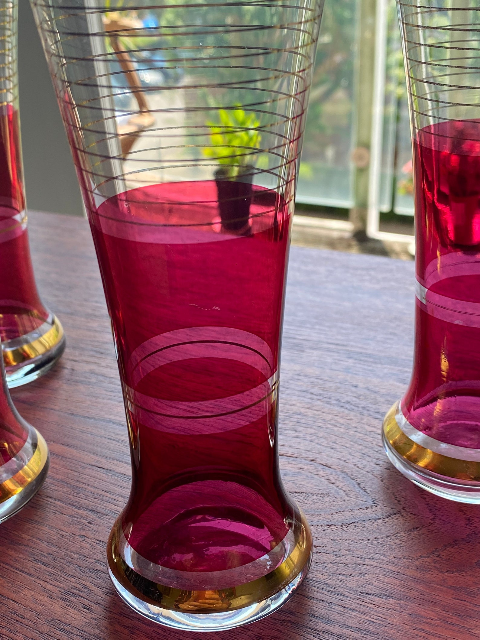 Vintage Lemonade glasses set of 4 Vintage water glasses 4 Etsy