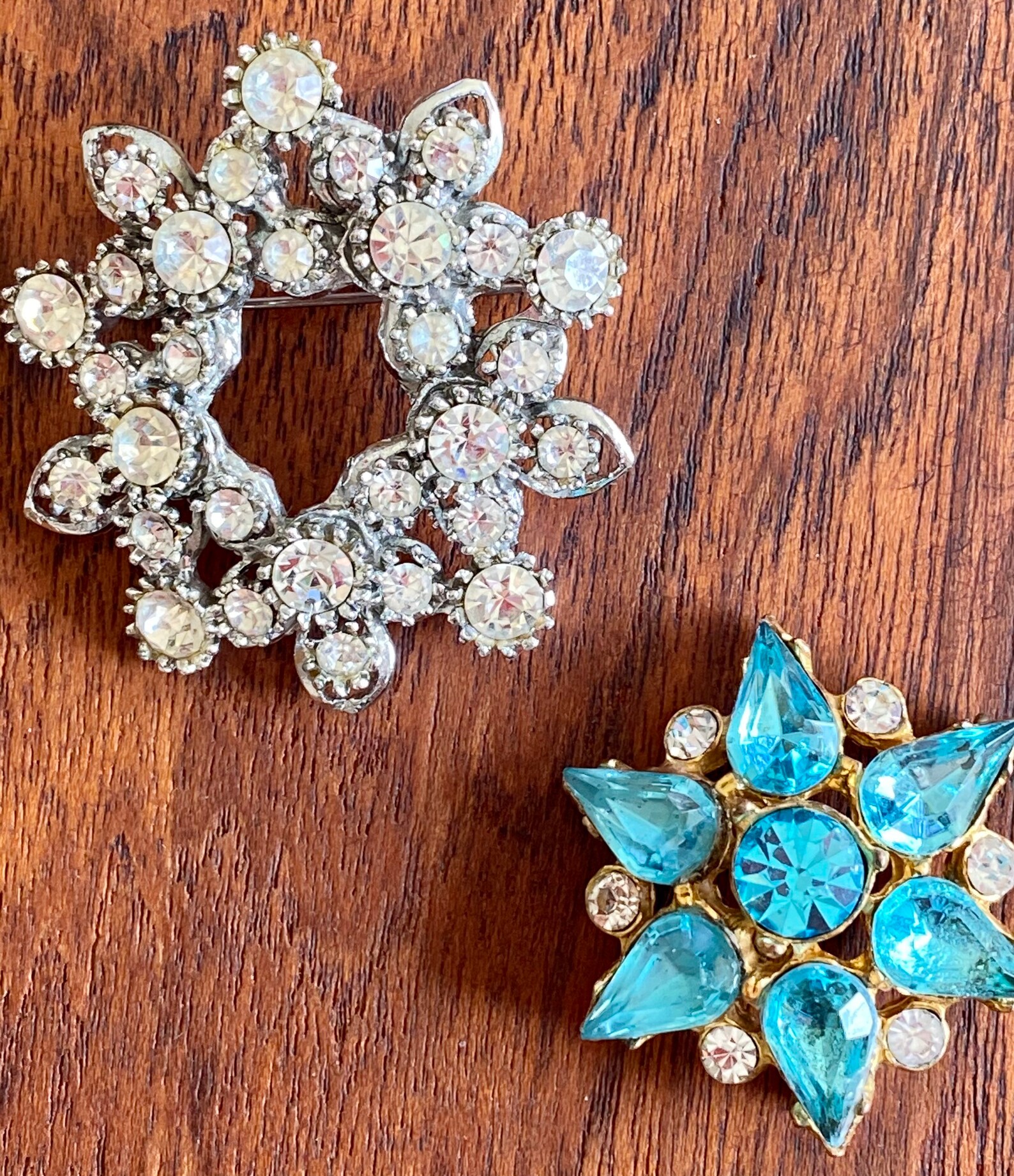 Vintage brooches by Hollywood Vintage rhinestone brooches Etsy