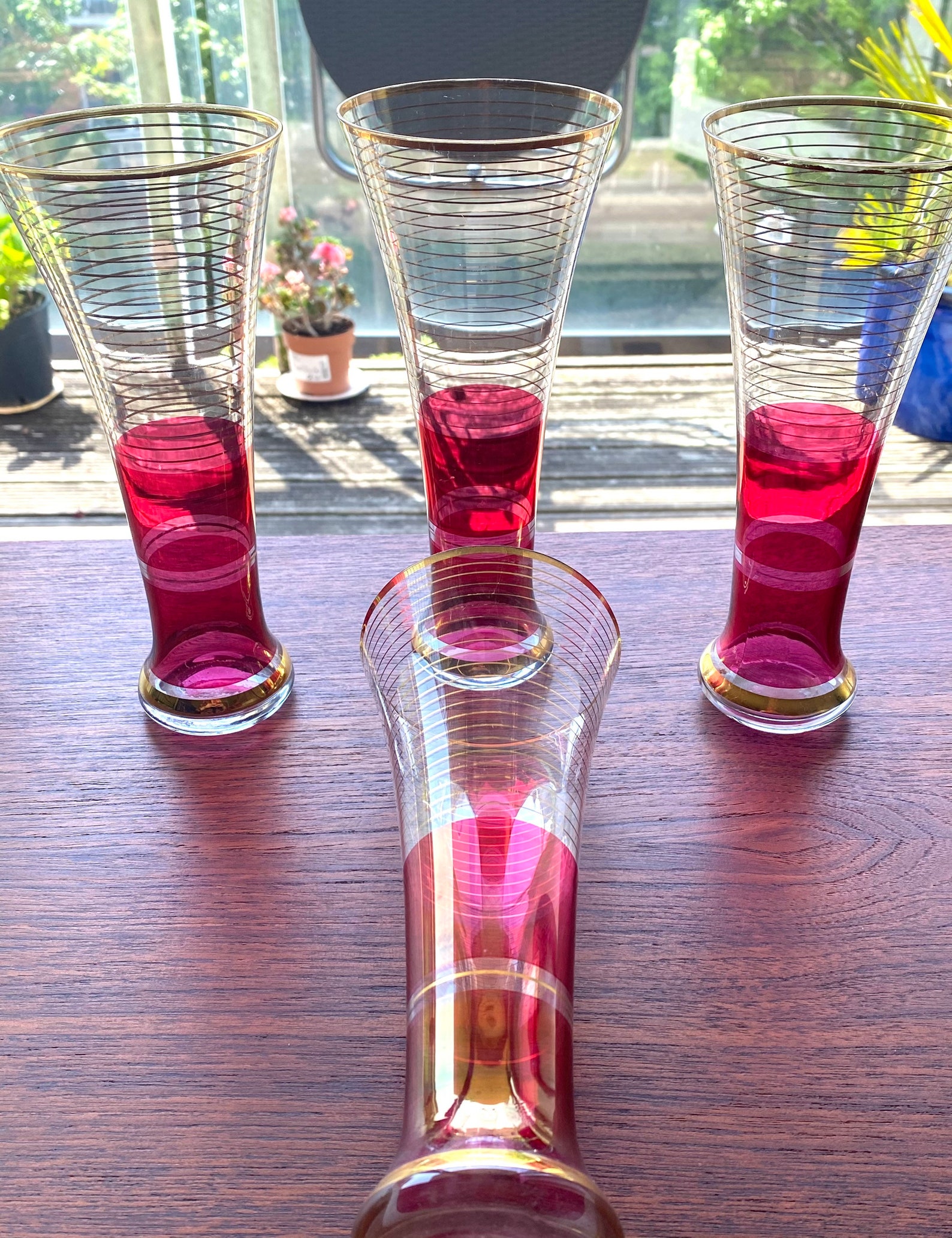 Vintage Lemonade glasses set of 4 Vintage water glasses 4 Etsy