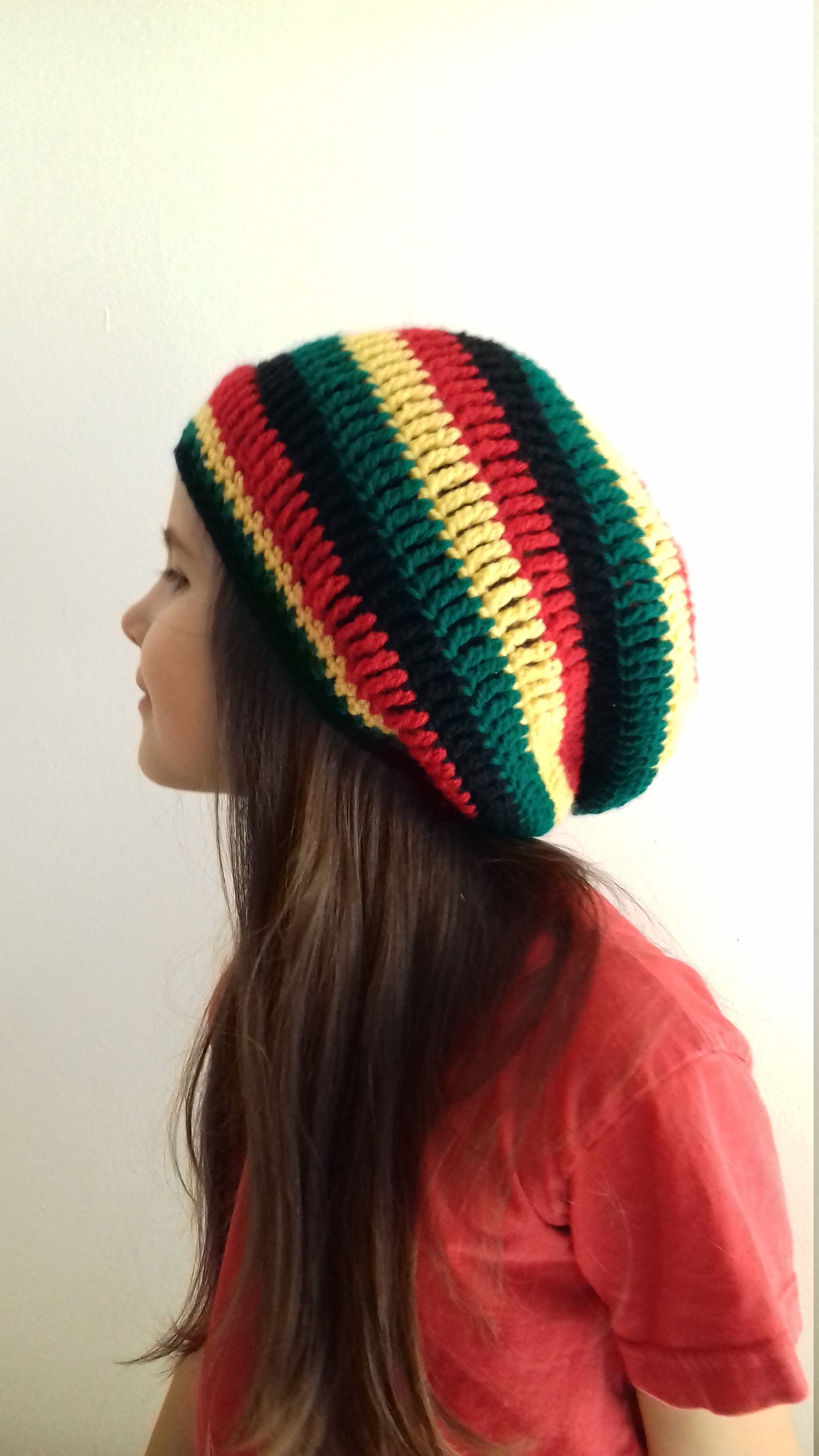 Rasta Hat Slouch Reggae Hat Jamaica Hair Style Hat With Braids Etsy