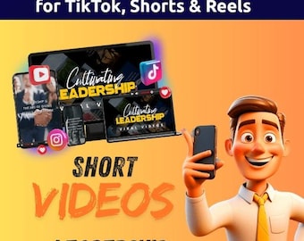 300 videos virales cortos: Liderazgo | Videos cortos para YouTube Shorts, TikTok e Instagram Reels | Interacción en redes sociales | Inglés