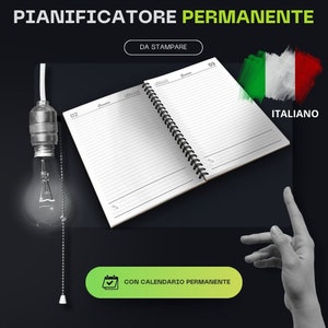 Agenda Permanente in Italiano da Stampare | Miolo Agenda Permanente PDF | File Digitale da Scaricare Agenda Permanente