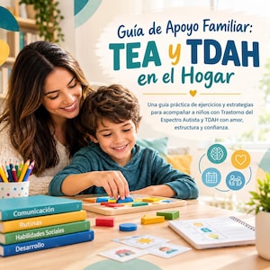 Guía de Apoyo Familiar TEA y TDAH en el Hogar | Ebook en Español | Estrategias para Padres | PDF Descargable | Neurodiversidad