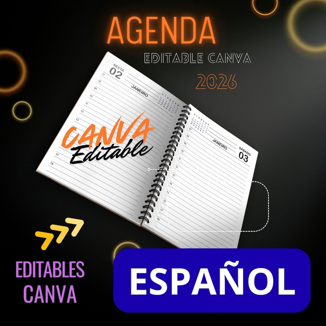 Agenda 2026 en Español | Interior Editable en Canva | 1 Día por Página ...