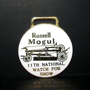 1975 Russell Mogul Road Grader Pocket Watch Fob IWFAI International Watch Fob Association Inc 11th National Show Strongsville OH Caterpillar