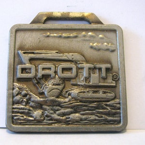 DROTT Excavator Advertising Promo Metal Pocket Watch Fob Construction Collectible