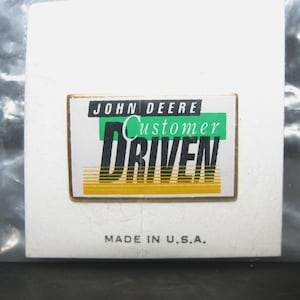 John Deere Customer Driven 1992 Nashville TN Expo Hat Lapel Pin Tie Tac jd Advertising Collectible employee parts tractor combine implement
