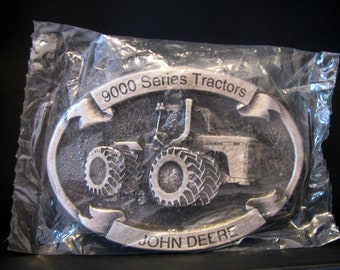John Deere Waterloo Works 9400 4WD 9000 Series Tractor Belt Buckle Manufactured by Spec Cast jd collectible NEW & SEALED in Original Bag