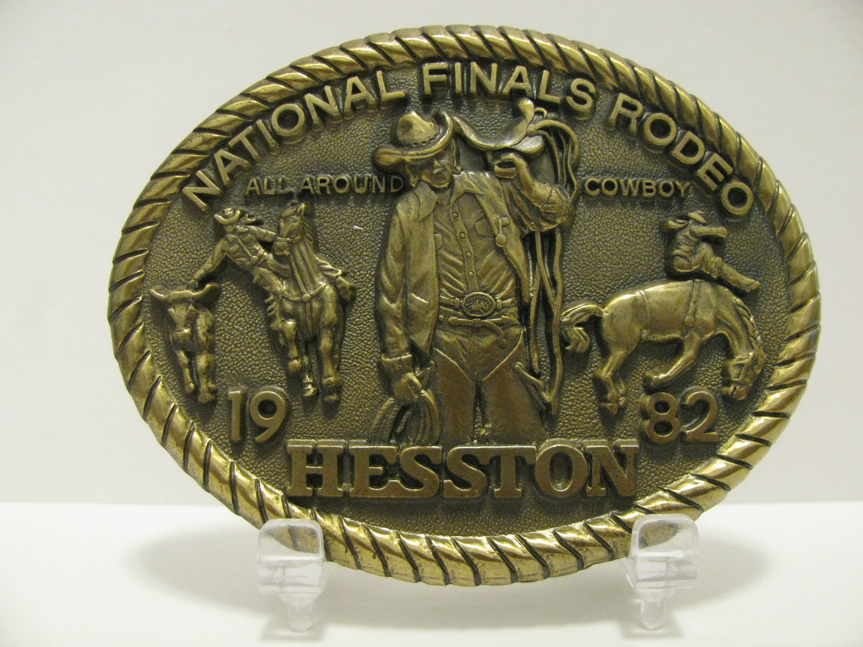 Vintage Hesston 1979 National Finals Rodeo New Belt Buckle