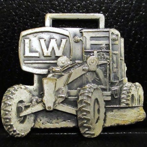 LW Letourneau Westinghouse 550 ? Motor Road Grader Metal Pocket Watch Fob Construction Advertising Promo Giveaway