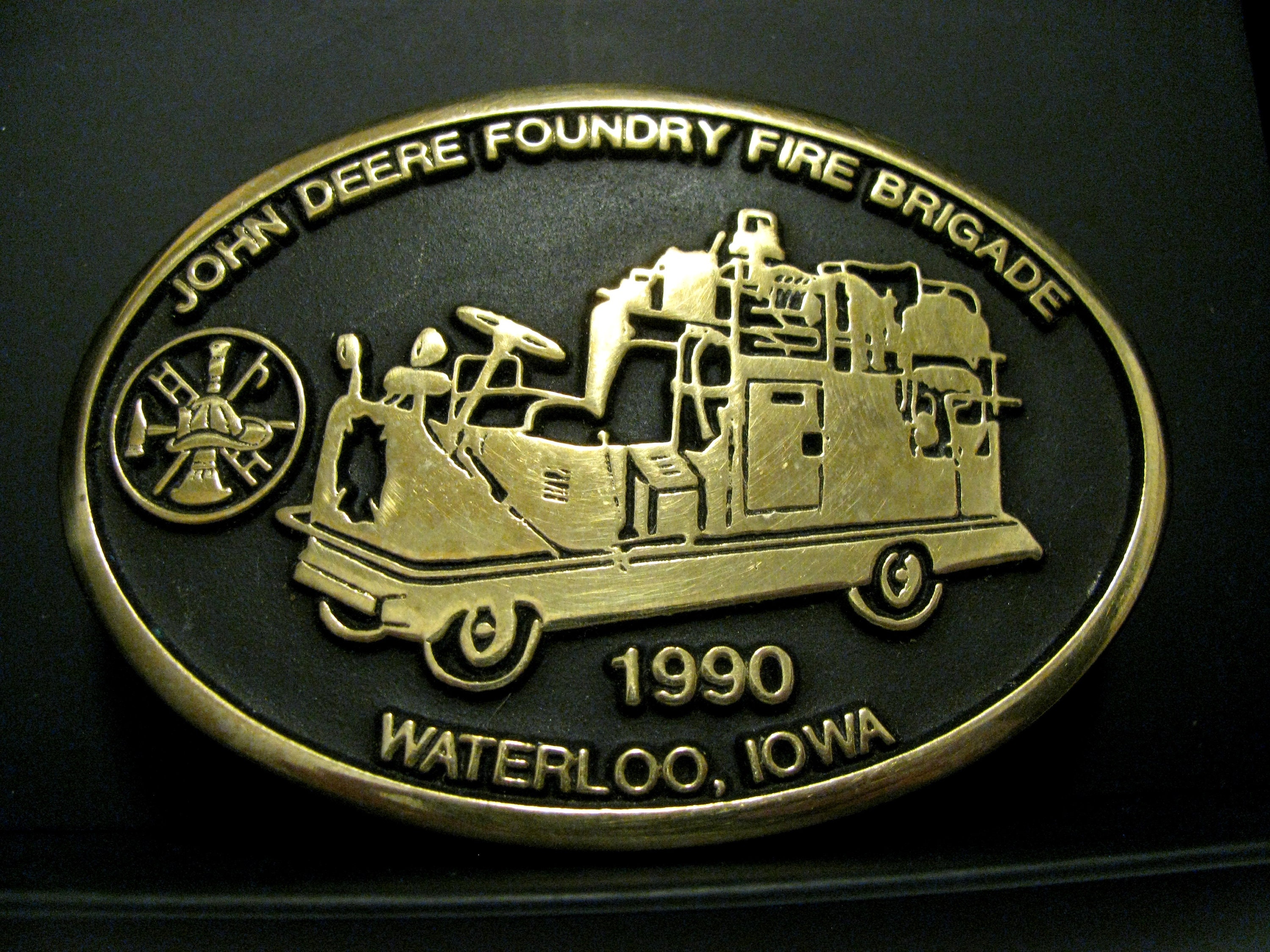 John Deere Waterloo Foundry FIRE BRIGADE EMPLOYEE Service Award 1990 ...