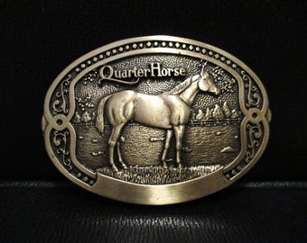 Tony Lama QUARTER PFERD Züchter Serie Massivmessing Gürtelschnalle ERSTE Ausgabe Farm ag Sammlerstück zeigen