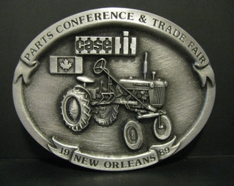 1989 Case IH New Orleans Parts Conference & Trade Fair Belt Buckle Farmall Cub Tractor Limited Gift Edition Serial #085 CIH Spec Cast