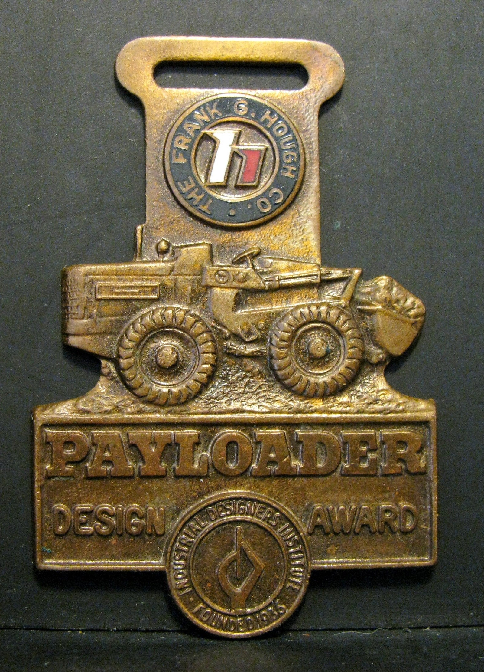 Veste/patch THE FRANK G HOUGH CO PAYLOADER DESIGN AWARD TRACTEUR FOB001