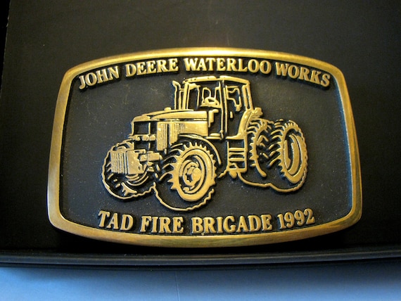 John Deere Belt Buckle Foundry Division Waterloo Works Iowa‎ Pattern Design 1992 John Deer Belt Buckle - Etsy main image 4
