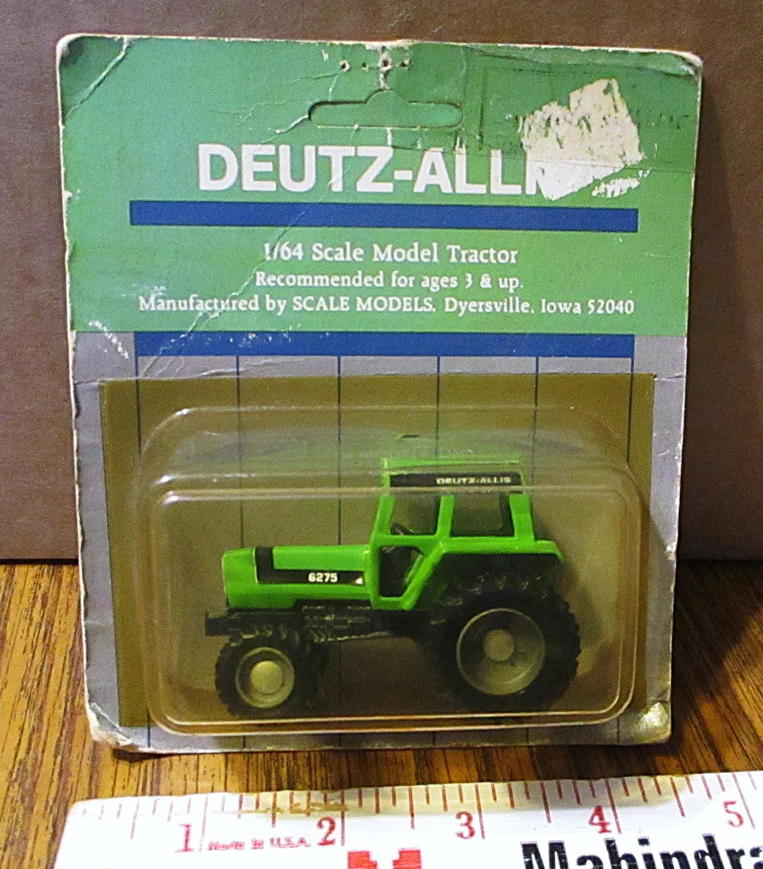 Deutz-allis 6275 Utility Tractor 1/64 Scale Models Toy Gray Rims