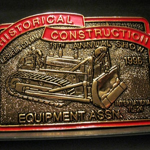 IH International Harvester TD-24 Crawler Tractor Dozer HCEA 1996 Show Belt Buckle  Historical Construction Equipment Association 11th Show