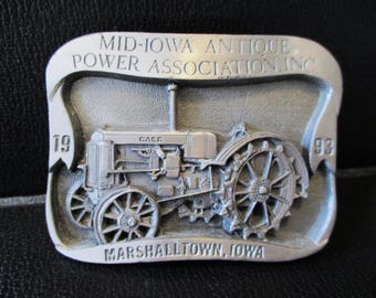 Case Belt Bucke Vintage Steel Wheel Tractor Mid-Iowa Antique Power Association Marshalltown Iowa 9th Show 1993 Marshalltown IA Limited Ed