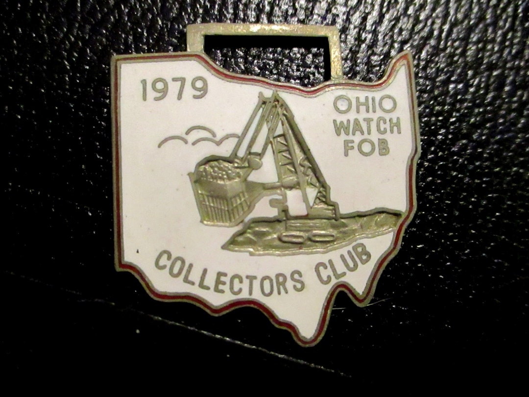 1979 Ohio Watch Fob Collectors Club Front Power Shovel Crane Figural