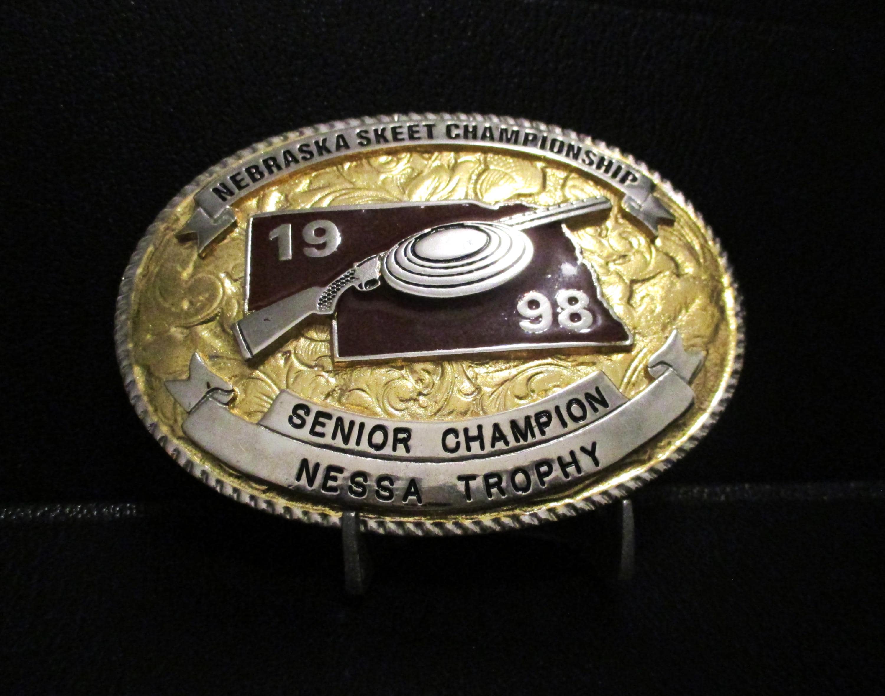 Vtg Sterling 1963 So Cal Skeet Chapionship 12 Gauge E 3rd  Belt Buckle vintage 2006 skeet shooting champion belt buckle | eBay main image 2