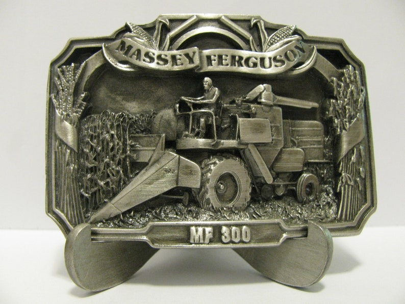 Massey Ferguson 300 Combine Pewter Belt Buckle 1986 Limited - Etsy UK