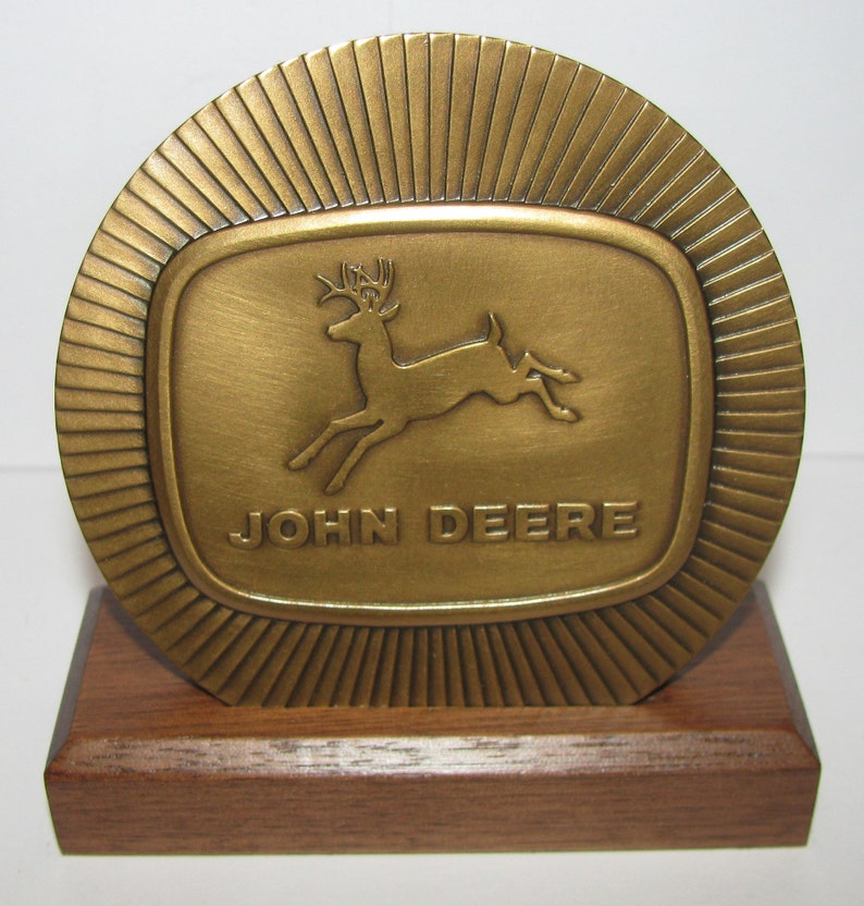 John Deere 1987 Bronze Calendar Medallion With the 1956 FOUR Etsy