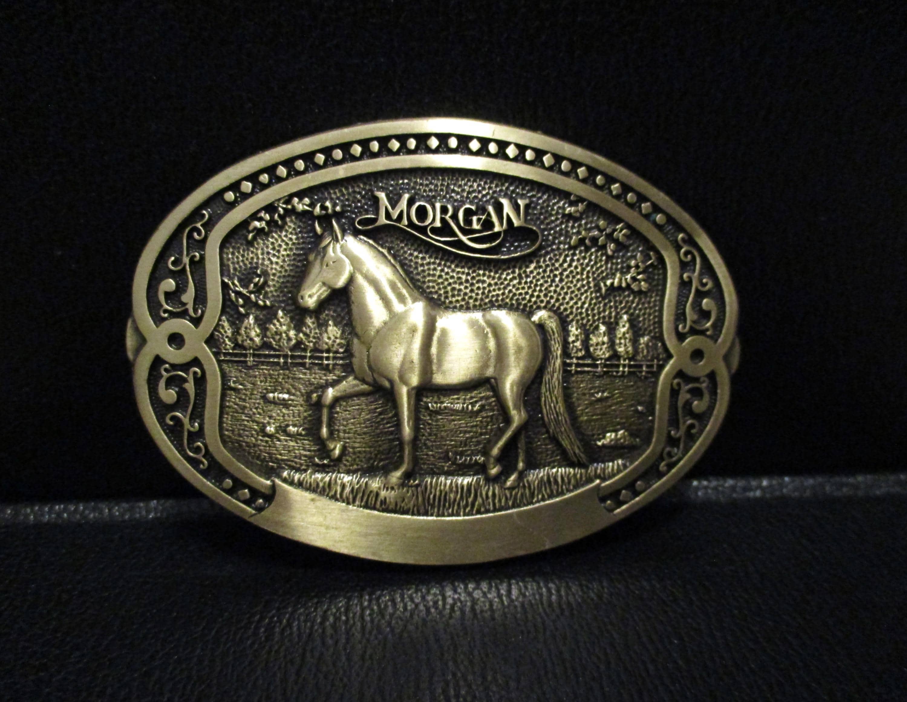 Tony Lama MORGAN HORSE Breeder Series Solid Brass Belt  display picture 1