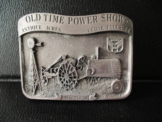 Oliver 60 Tractor Belt Buckle 1987 Antique Acres Old Time Power Steam Show Cedar Falls Iowa Features Oliver Hart Parr & Williams Galloway Co