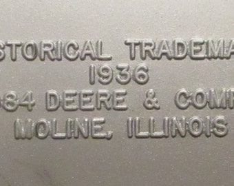 1984 John Deere Pewter Belt Buckle 1936 Quality Historical  display picture 3