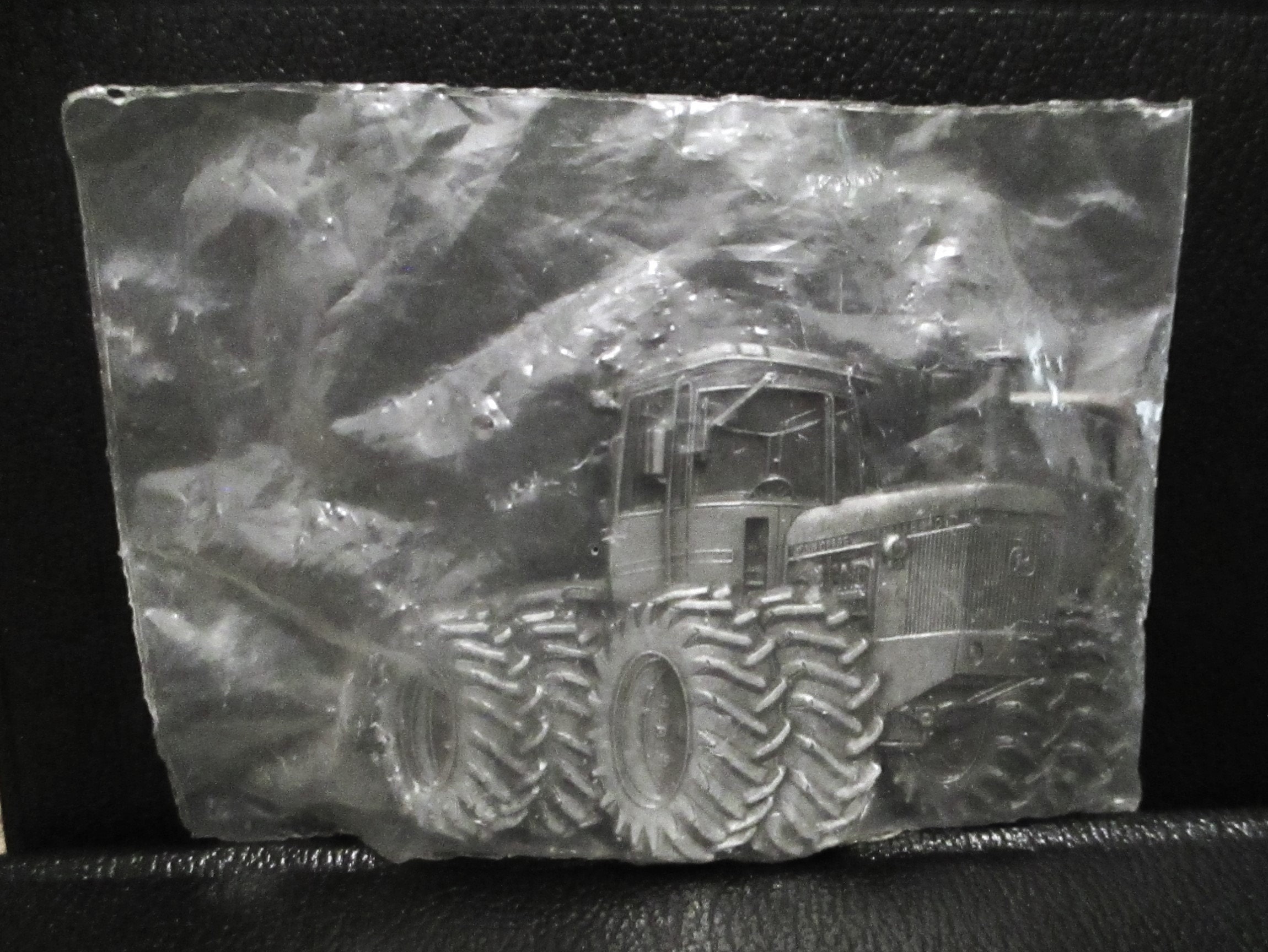John Deere 8440 Iron Horse Series Four Wheel Drive Tractor Pewter Finish Cut-Out Figural Belt Buckle 1980 4WD  jd Deere & Company NEW SEALED