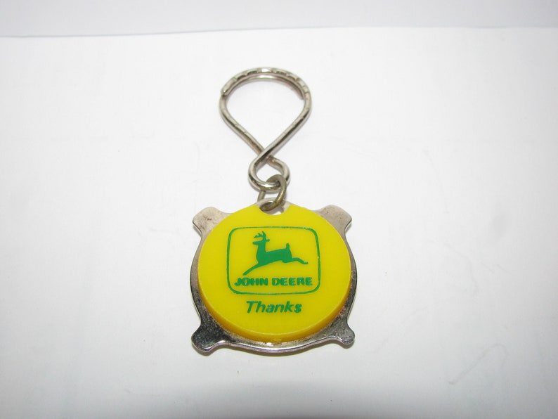 John Deere Advertising MIDWEST SALES SERVICE Imperial Nebraska Screwdriver Key Chain Combo Collectible 1968 Leaping Deer Trademark Logo