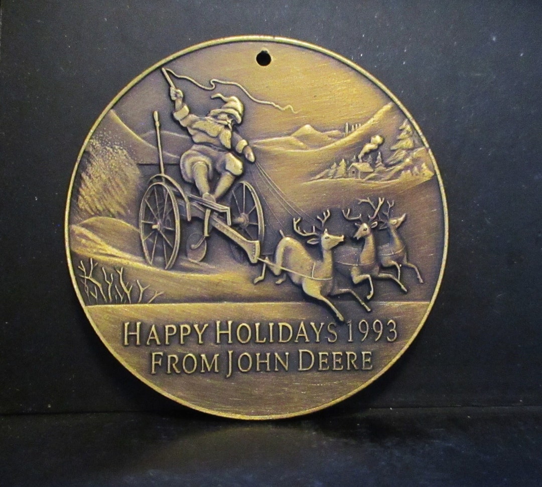 John deere christmas sled ornament