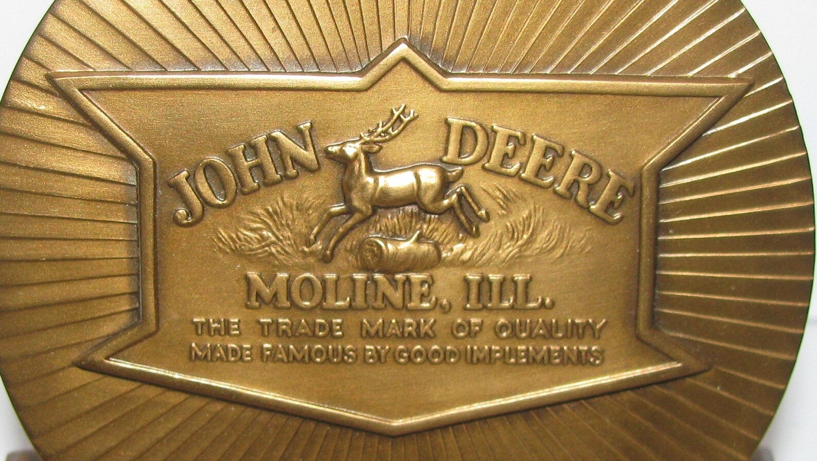 John Deere 1985 Brass Calendar Medallion With Stand Featuring Etsy